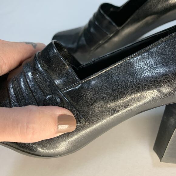 Franco Sarto Rosalie Womens Heels Sz 8 M Black Academia Witchy 3.25" Block Heel - Picture 12 of 16